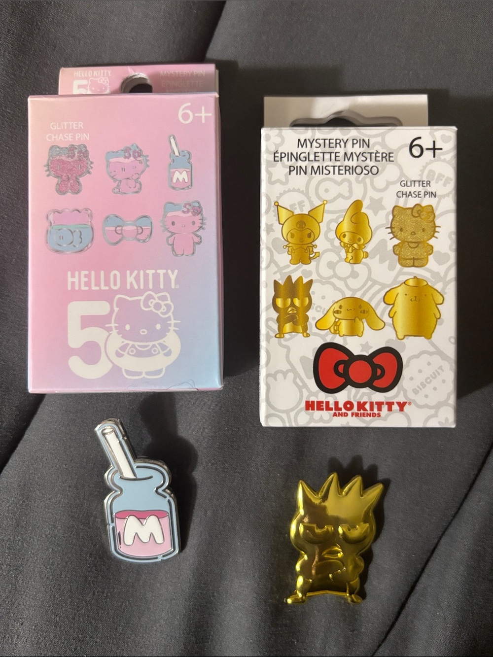 Hello Kitty Pink & Gold Enamel Mystery Pins